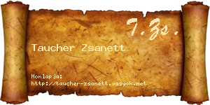 Taucher Zsanett névjegykártya