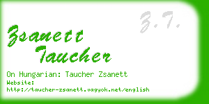 zsanett taucher business card